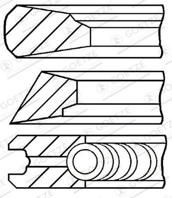 GOETZE ENGINE 08-155600-10 - Kolbenringsatz
