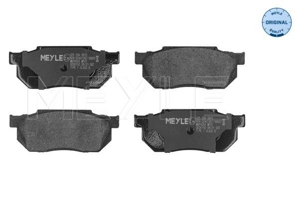 MEYLE 025 209 5915 - Bremsbelagsatz, Scheibenbremse