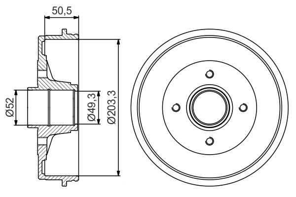BOSCH 0 986 477 170 - Bremstrommel