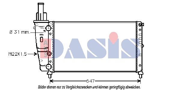 AKS DASIS 080810N - Kühler, Motorkühlung