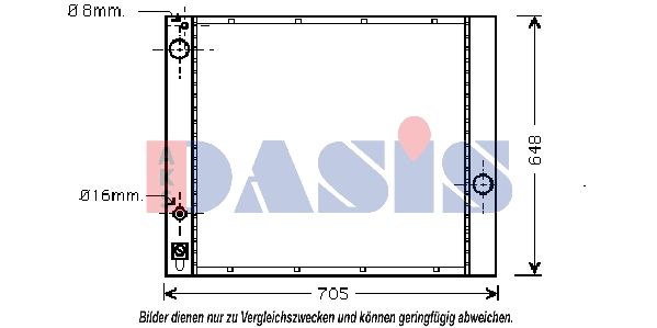 AKS DASIS 021000N - Kühler, Motorkühlung