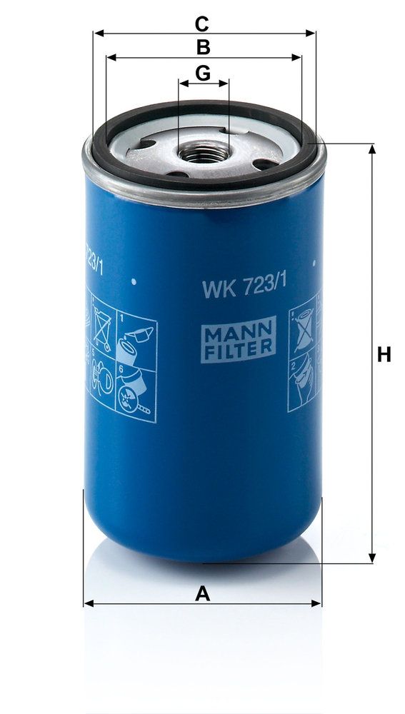 MANN-FILTER WK 723/1 - Kraftstofffilter