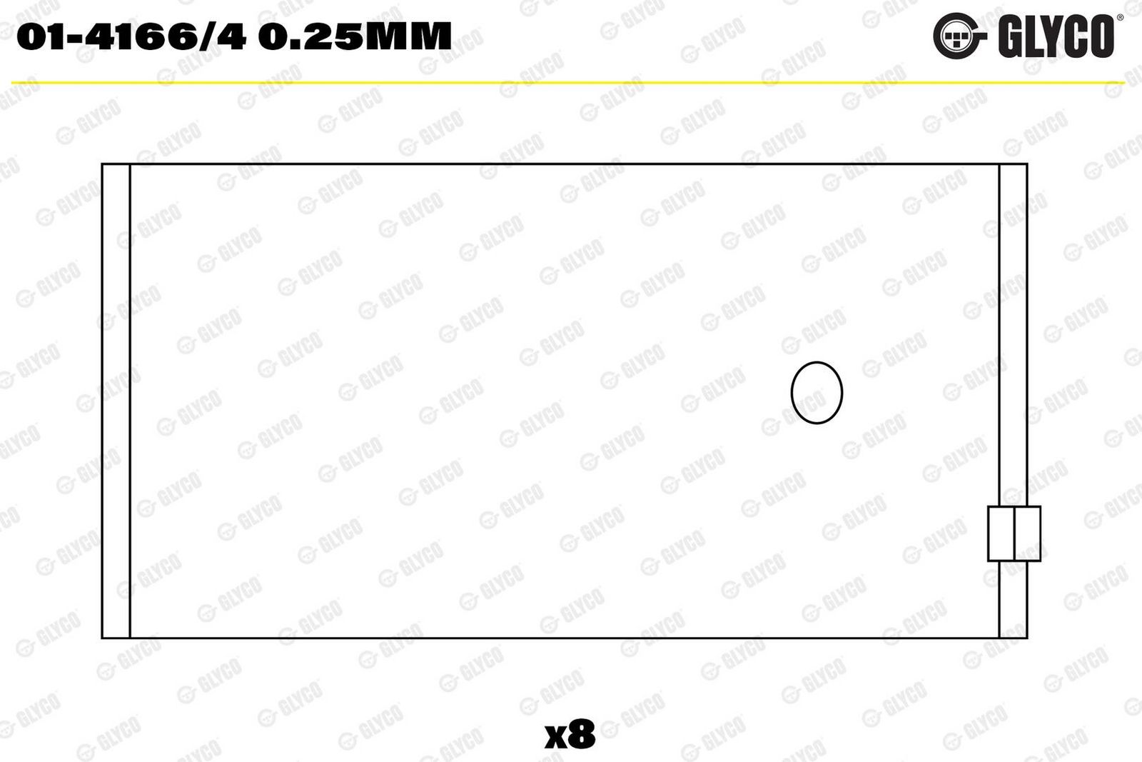 GLYCO 01-4166/4 0.25mm - Pleuellagerschale