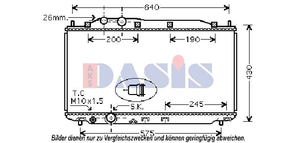 AKS DASIS 100068N - Kühler, Motorkühlung