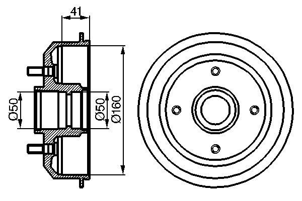 BOSCH 0 986 477 044 - Bremstrommel