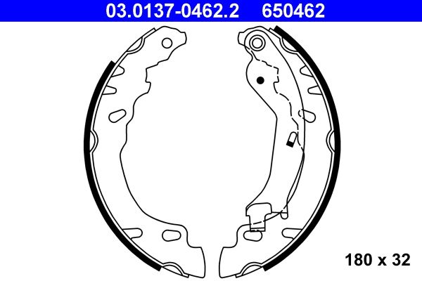 ATE 03.0137-0462.2 - Bremsbackensatz