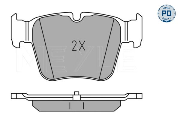 MEYLE 025 224 2316/PD - Bremsbelagsatz, Scheibenbremse