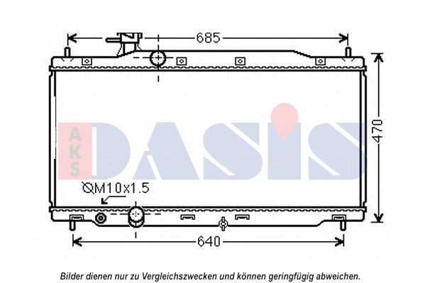 AKS DASIS 010024N - Kühler, Motorkühlung