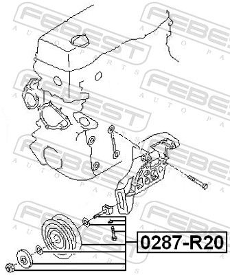 FEBEST 0287-R20 - Spannrolle, Keilrippenriemen