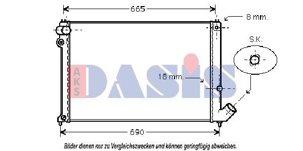 AKS DASIS 060930N - Kühler, Motorkühlung