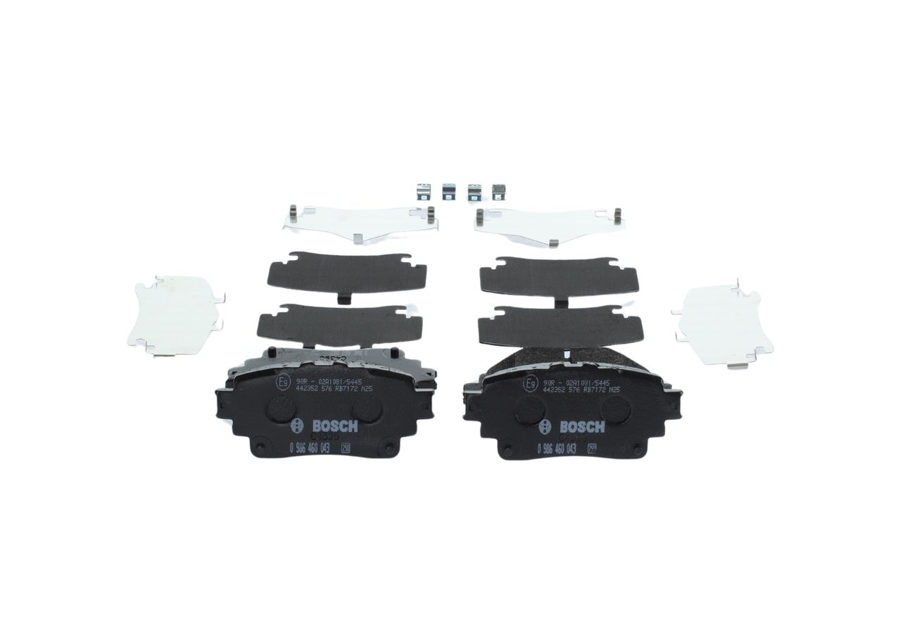 BOSCH 0 986 460 043 - Bremsbelagsatz, Scheibenbremse