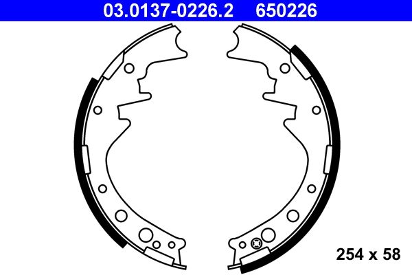 ATE 03.0137-0226.2 - Bremsbackensatz