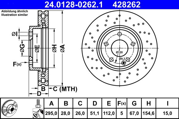 ATE 24.0128-0262.1 - Bremsscheibe