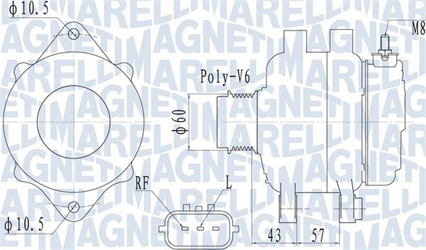 MAGNETI MARELLI 063732122010 - Generator