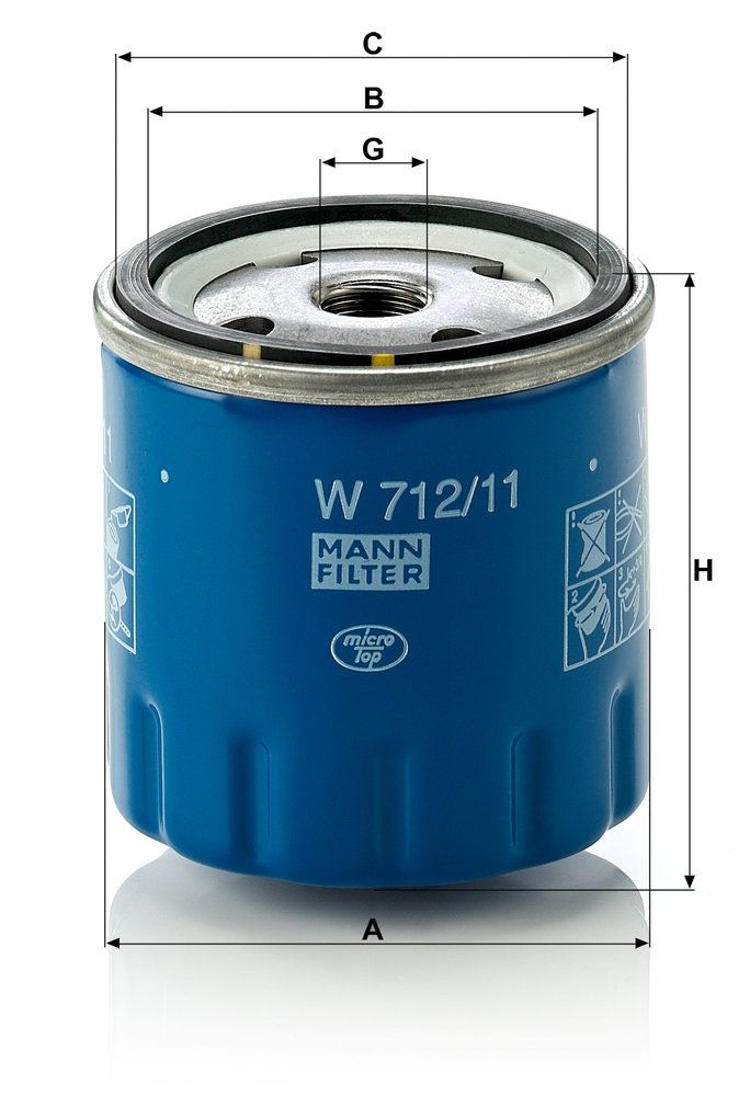 MANN-FILTER W 712/11 - Ölfilter