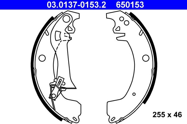 ATE 03.0137-0153.2 - Bremsbackensatz