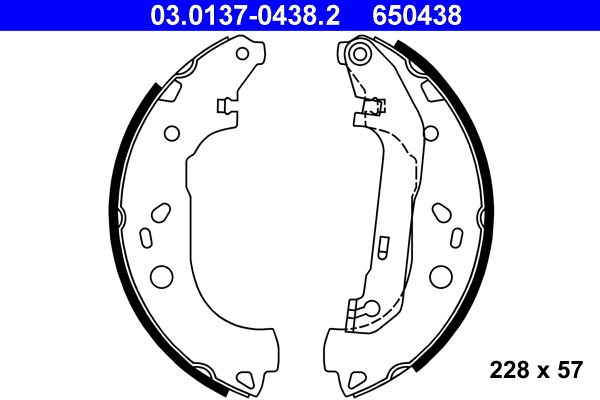 ATE 03.0137-0438.2 - Bremsbackensatz