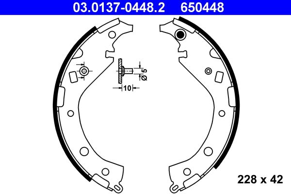 ATE 03.0137-0448.2 - Bremsbackensatz