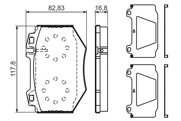BOSCH 0 986 494 352 - Bremsbelagsatz, Scheibenbremse
