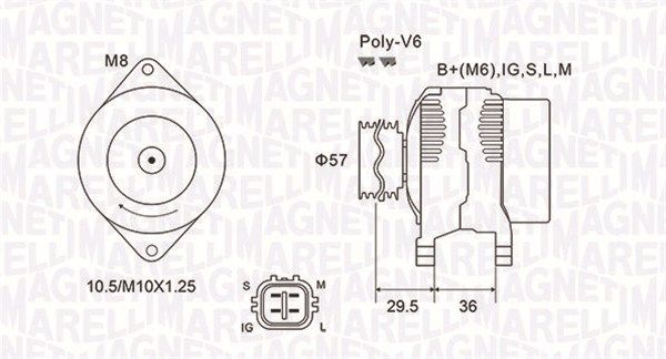 MAGNETI MARELLI 063732102010 - Generator