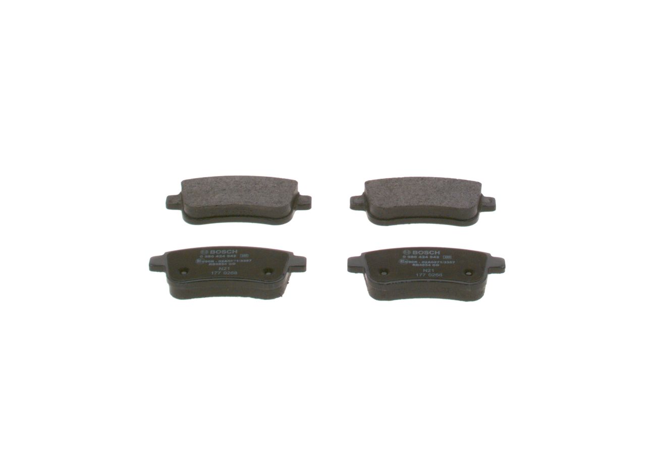 BOSCH 0 986 424 942 - Bremsbelagsatz, Scheibenbremse