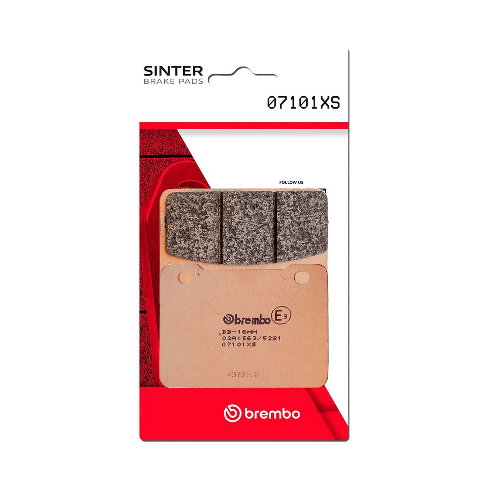 BREMBO 07101XS - Bremsbelagsatz, Scheibenbremse