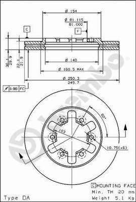 BREMBO 09.5014.10 - Bremsscheibe