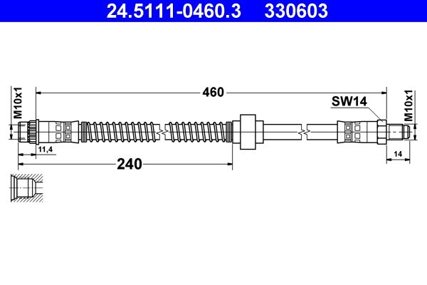 ATE 24.5111-0460.3 - Bremsschlauch