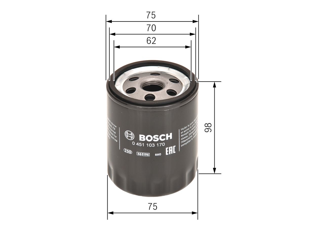 BOSCH 0 451 103 170 - Ölfilter