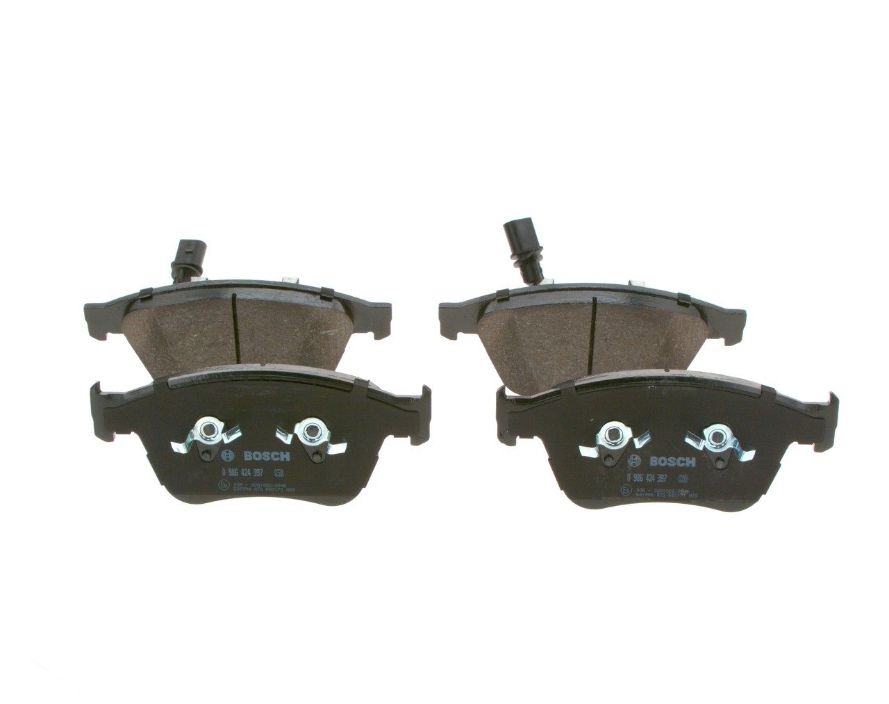 BOSCH 0 986 424 397 - Bremsbelagsatz, Scheibenbremse