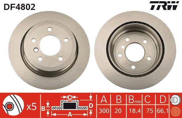 TRW DF4802 - Bremsscheibe