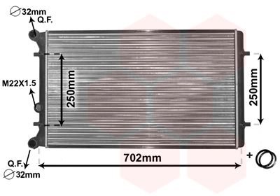 VAN WEZEL 03002155 - Kühler, Motorkühlung