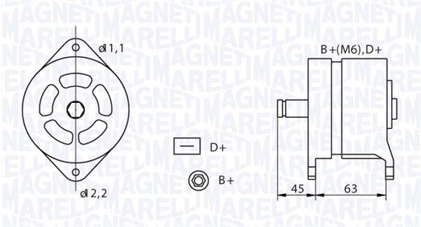 MAGNETI MARELLI 063320070010 - Generator