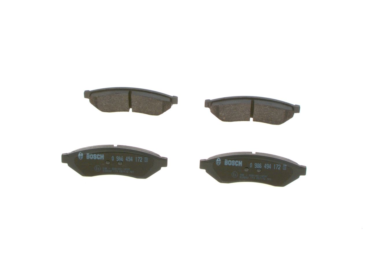 BOSCH 0 986 494 172 - Bremsbelagsatz, Scheibenbremse