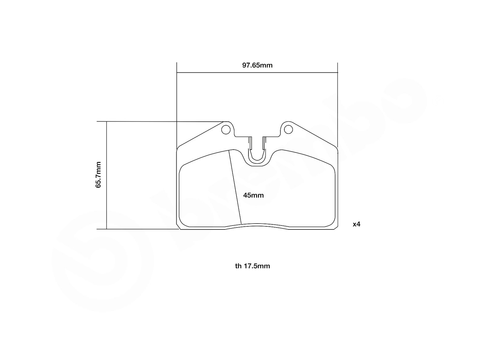 BREMBO 07.B314.13 - Hochleistungs-Bremsbelagsatz