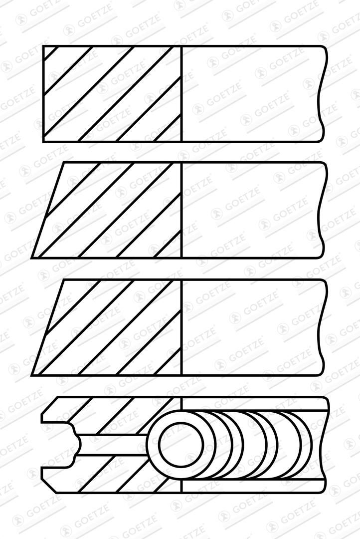 GOETZE ENGINE 08-247200-00 - Kolbenringsatz