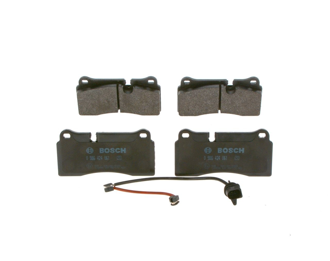 BOSCH 0 986 424 061 - Bremsbelagsatz, Scheibenbremse