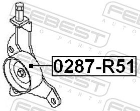 FEBEST 0287-R51 - Spannrolle, Keilrippenriemen