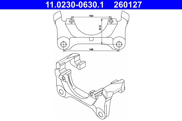 ATE 11.0230-0630.1 - Halter, Bremssattel