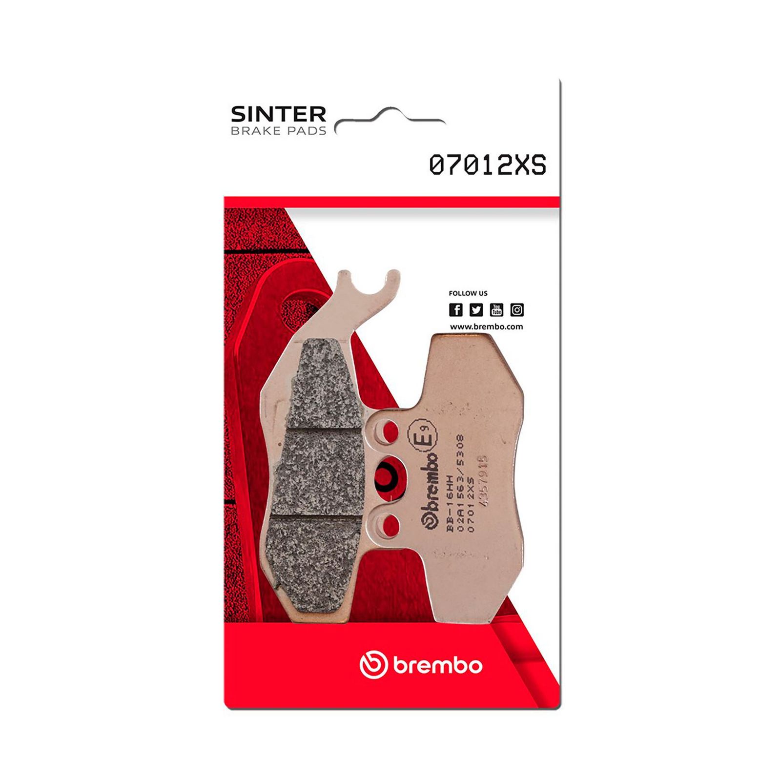 BREMBO 07012XS - Bremsbelagsatz, Scheibenbremse