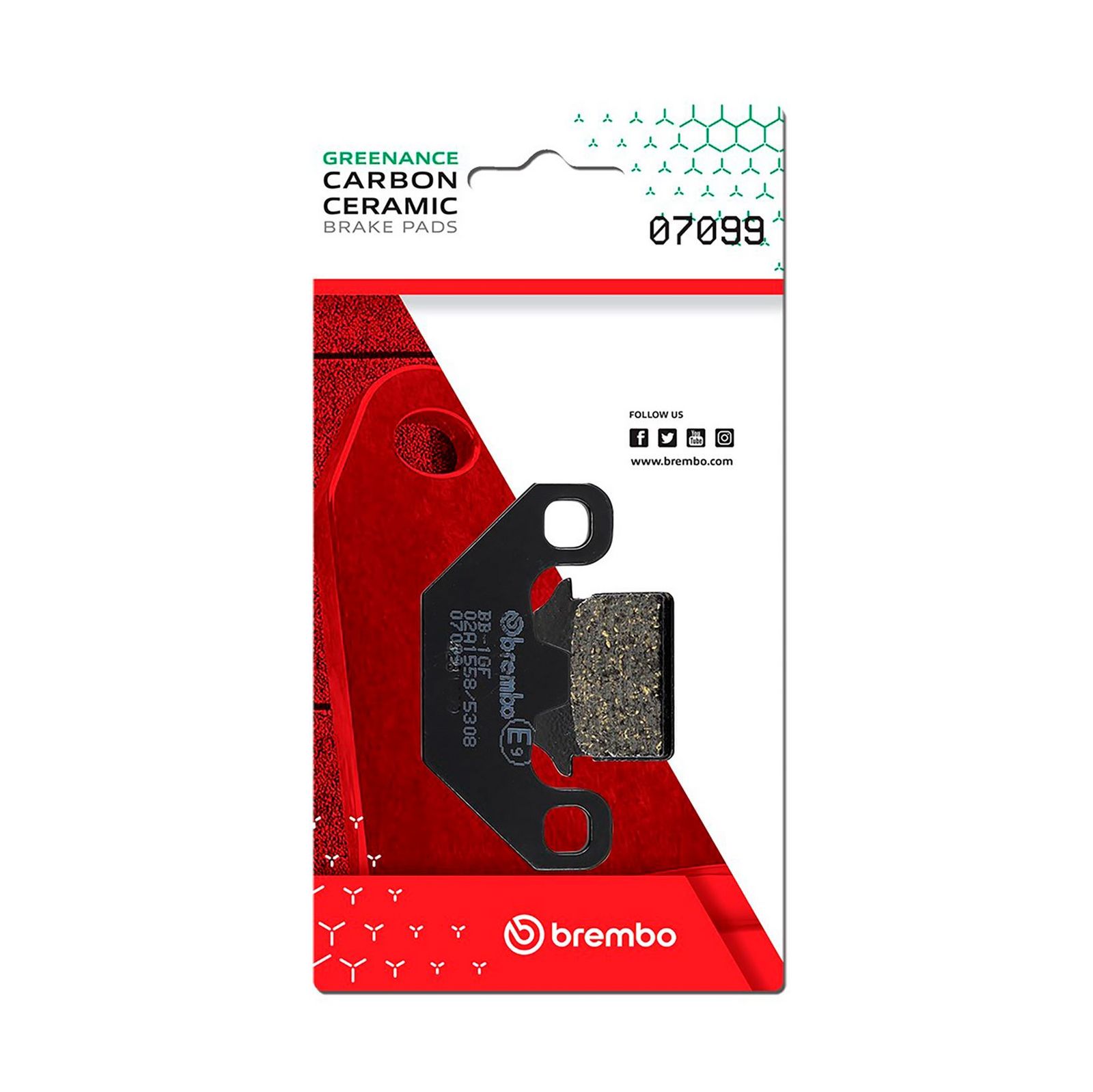 BREMBO 07099 - Bremsbelagsatz, Scheibenbremse