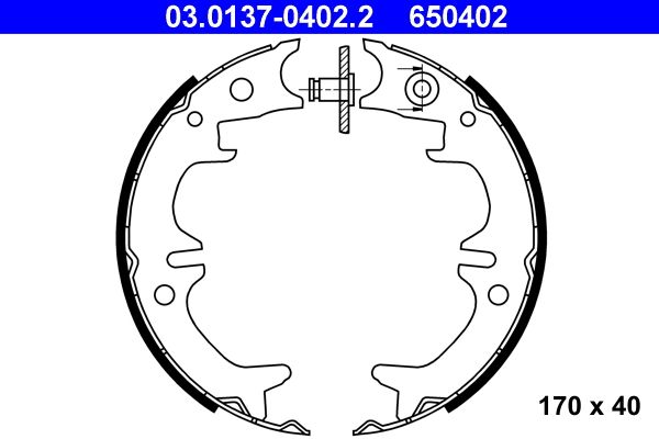 ATE 03.0137-0402.2 - Bremsbackensatz, Feststellbremse