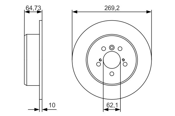 BOSCH 0 986 479 R00 - Bremsscheibe