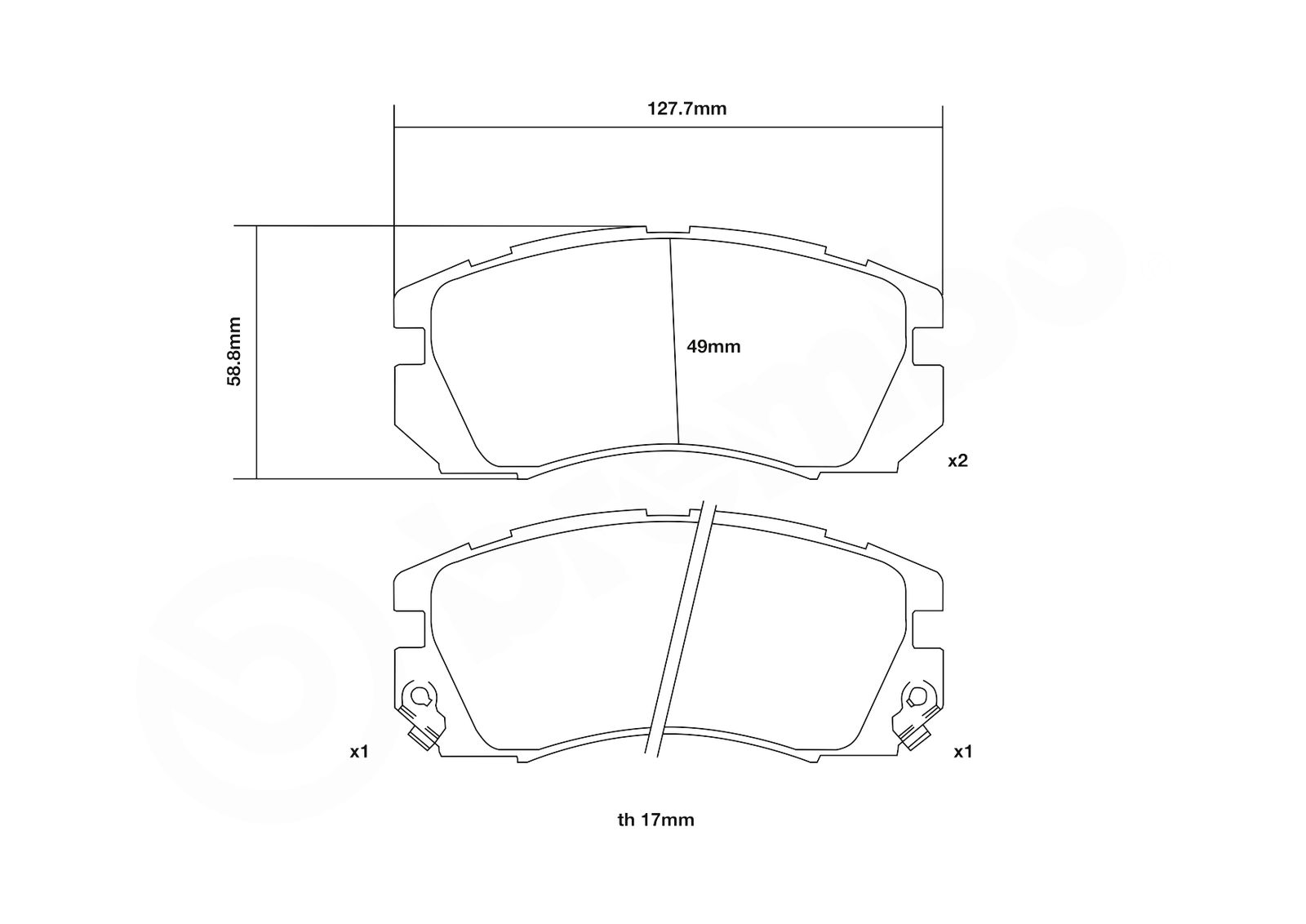 BREMBO 07.B314.22 - Hochleistungs-Bremsbelagsatz