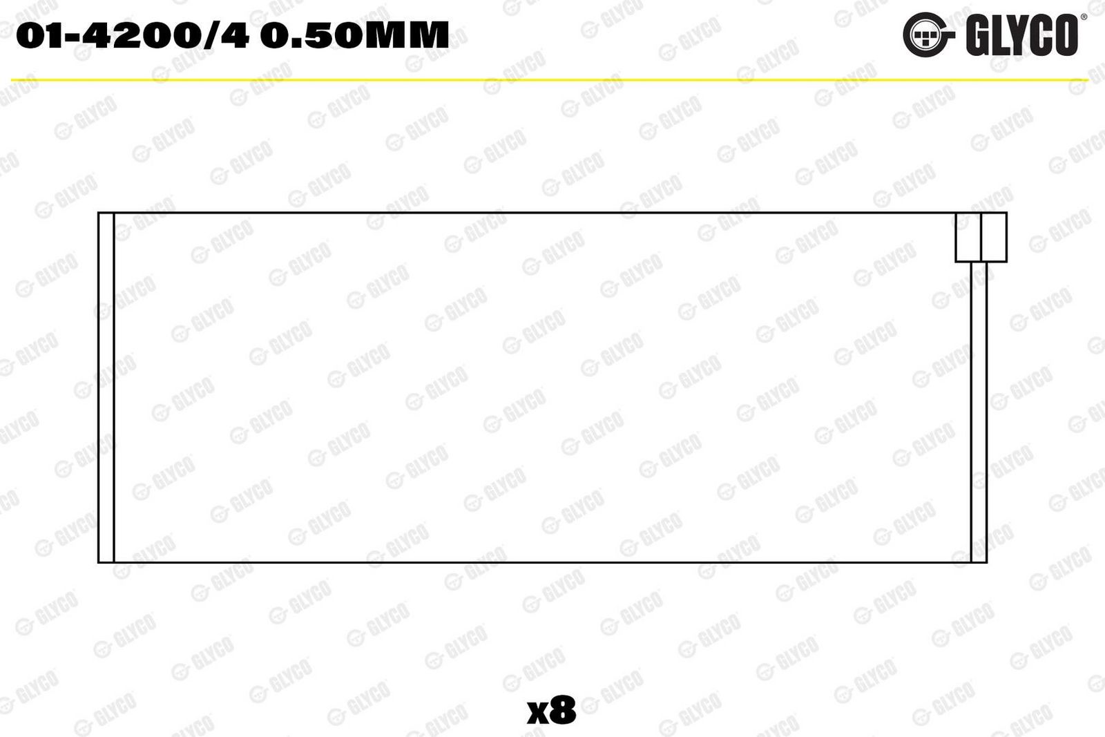 GLYCO 01-4200/4 0.50mm - Pleuellagerschale