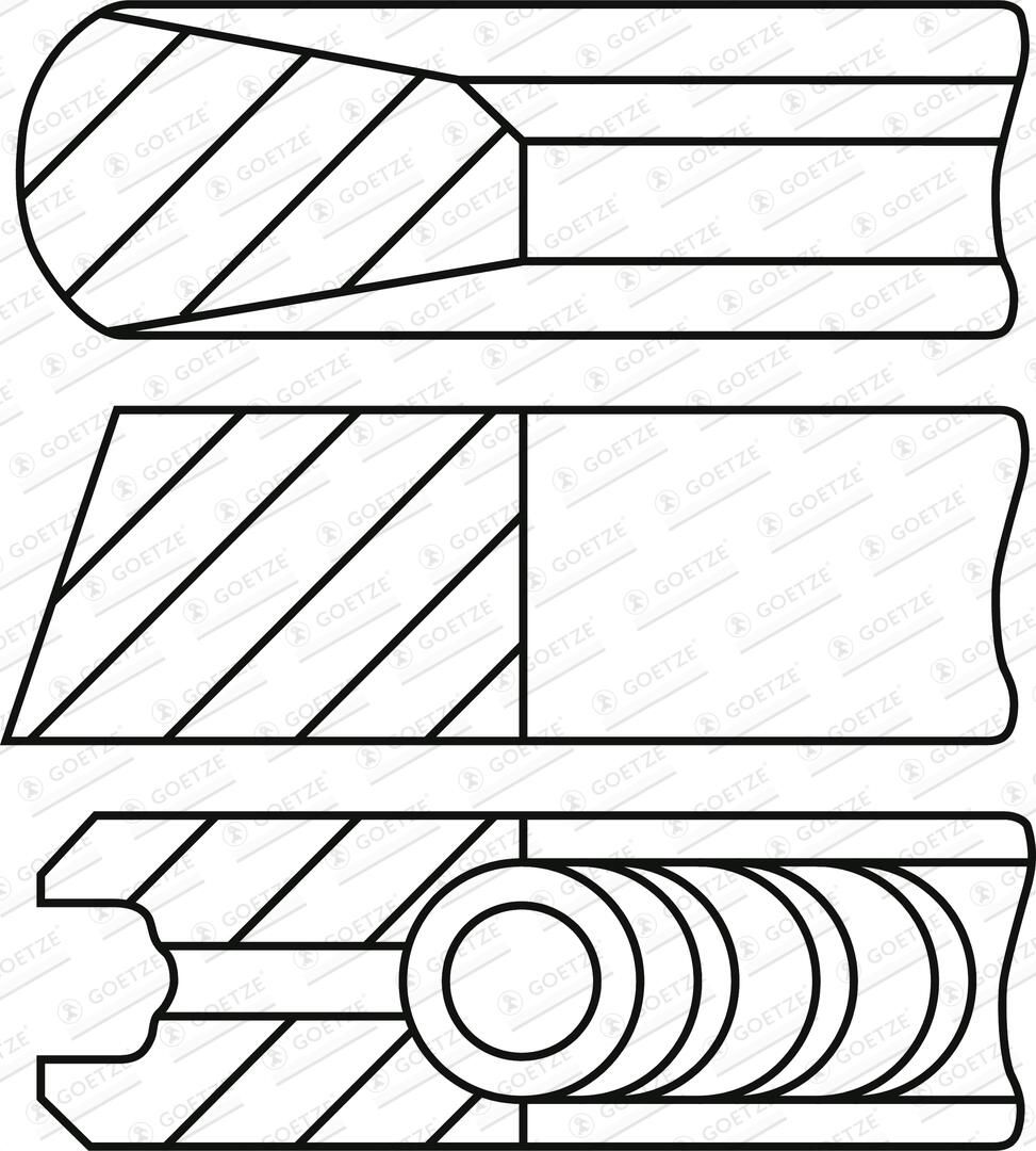GOETZE ENGINE 08-445200-10 - Kolbenringsatz
