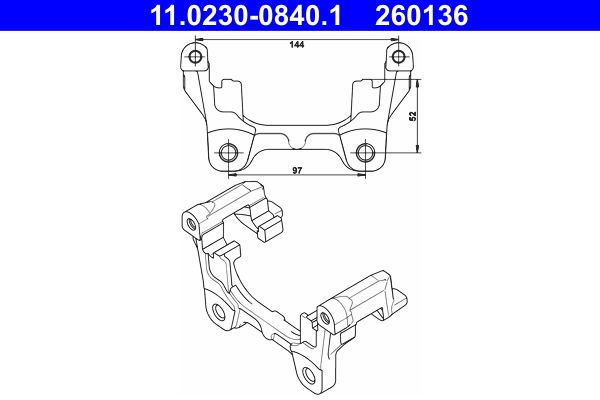 ATE 11.0230-0840.1 - Halter, Bremssattel