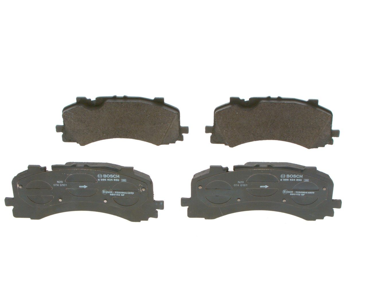 BOSCH 0 986 424 850 - Bremsbelagsatz, Scheibenbremse