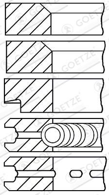 GOETZE ENGINE 08-107200-00 - Kolbenringsatz