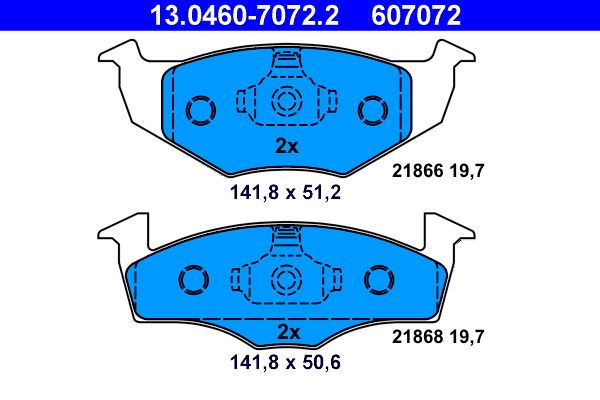ATE 13.0460-7072.2 - Bremsbelagsatz, Scheibenbremse